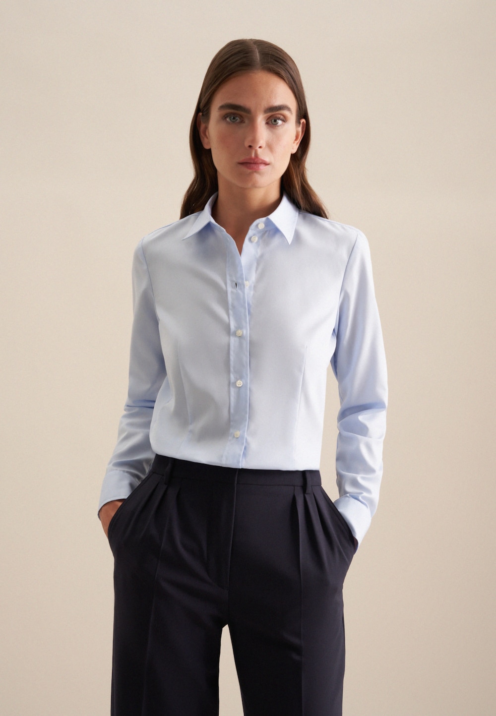 Damen Klassische Bluse - Uni