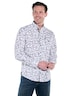 engbers Herren Langarm-Hemd gemustert , Hellgrau