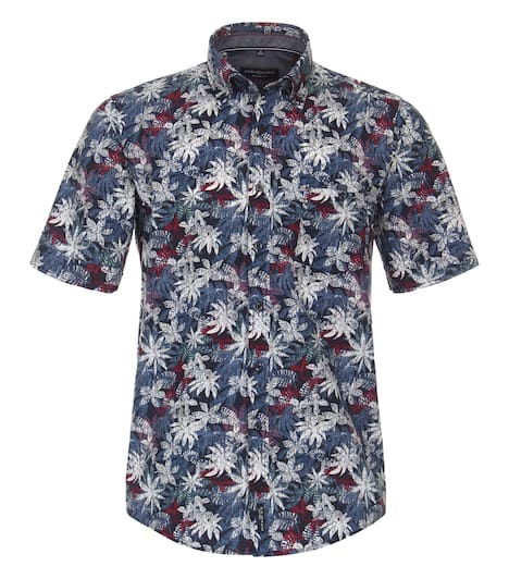 Print Freizeithemd Casual Fit Button-Down-Kragen Print Casual Fit