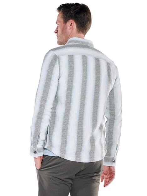 engbers Herren Overshirt gestreift , Khaki