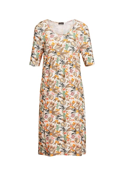 Elastisches Jerseykleid mit modischem Druck