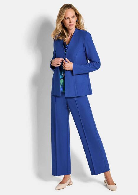 Viskoseblazer in Piqué-Optik