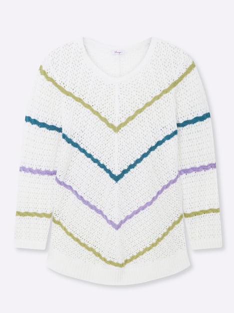 Pullover Langarm Ajour, Zopfmuster Sonstiges Muster Ohne Kragen