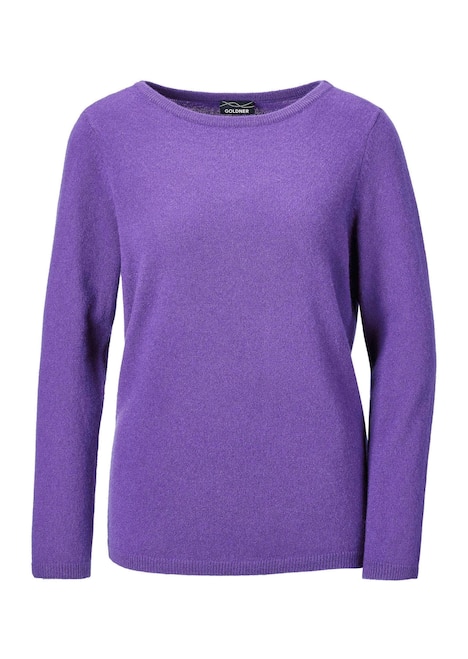 Kaschmirpullover mit U-Boot Ausschnitt