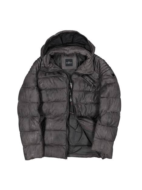 engbers Herren Lederjacke regular , Grau