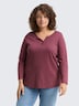 Henley Blusenshirt mit Muster
