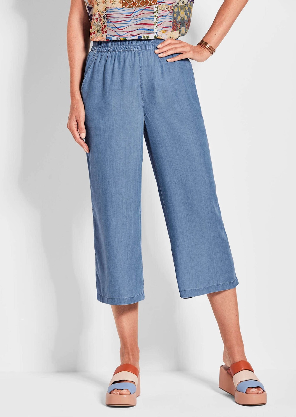 Bequeme Culotte in verkürzter Länge