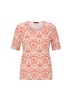 Viskoseshirt mit femininem Ornamentmuster
