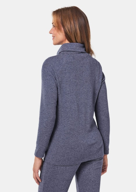 Weiches Rollkragenshirt in Strickoptik