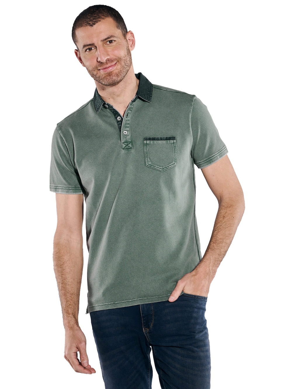 Polo-Shirt strukturiert