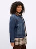 Jeans-Jacke Jeansjacke in leichter Waschung Langarm Fester Bund Hemdkragen