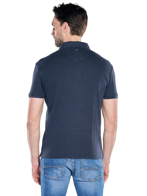 Herren Poloshirt mit Knopfleiste , Saphirblau