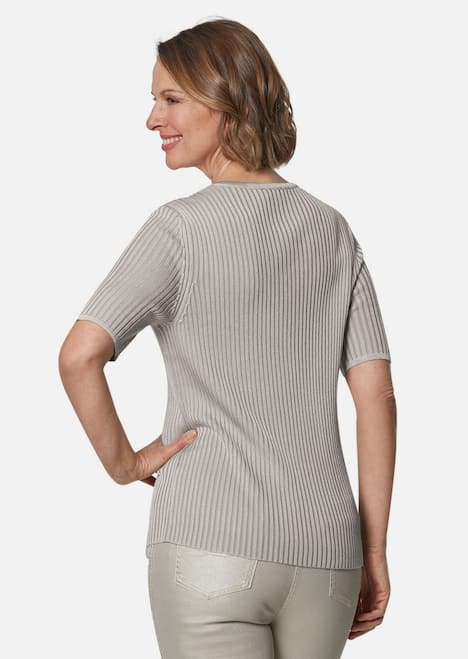 Pflegeleichter Pullover in hochwertiger Rippenstruktur
