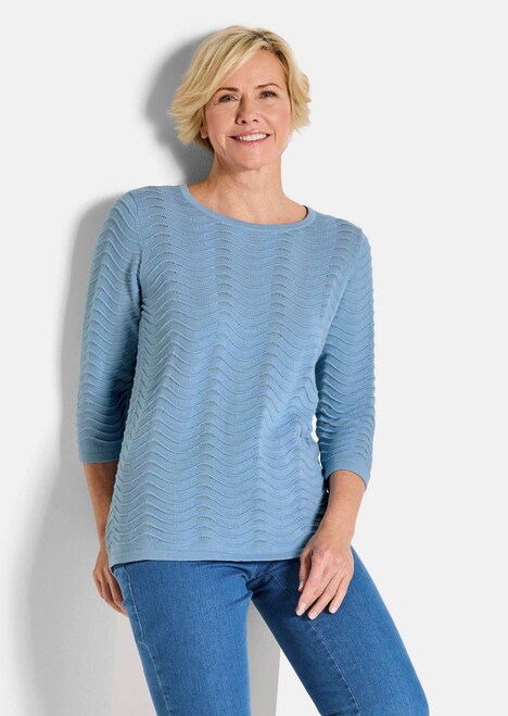 Sommerpullover mit Wellenstruktur