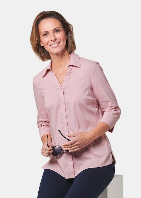Stretchbequeme Bluse mit Baumwolle