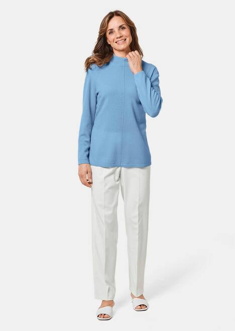 Weicher Kaschmirpullover mit Kragen