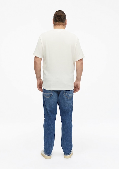 Waffelpiqué-T-Shirt mit Brusttasche