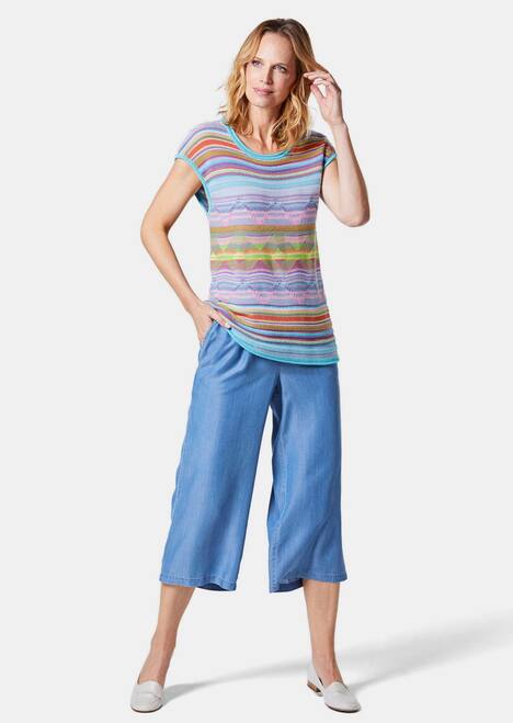 Bequemes Top mit schönem Dessin