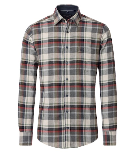 Flanellhemd kariert Casual Fit