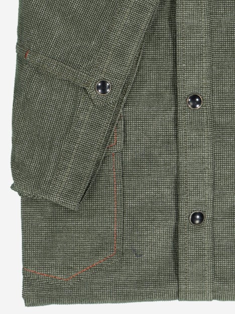 Herren Hemd uni , Oliv