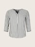 Henleybluse mit Streifenmuster