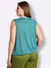 Shirttop Wickeltop mit Gummibund Ärmellos Rundumdehnbund Ohne Kragen