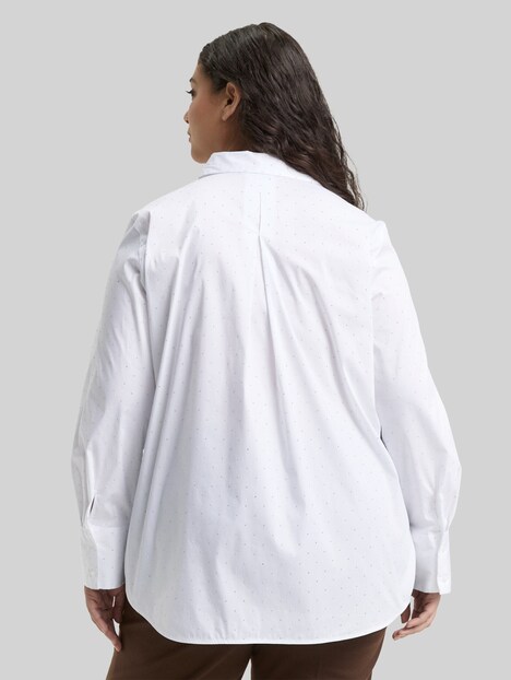 Loose Fit Bluse mit Strasssteinen