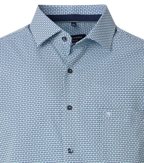 Businesshemd Kurzarm Print Modern Fit