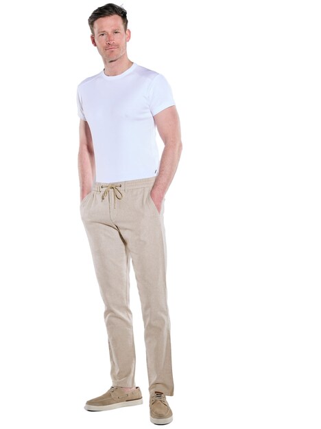 Herren Chino mit Tunnelzug , Sand
