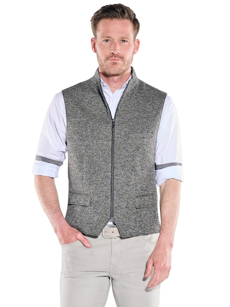 Herren Sakkoweste mit Reißverschluss , Beige