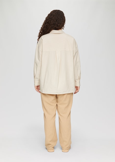 Oversized-Hemdbluse aus Baumwolle