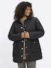 Steppjacke Steppjacke mit Cord-Akzenten Langarm Umlegekragen