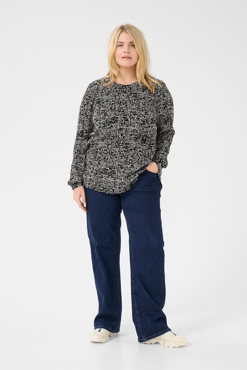 Langarm-Bluse Regular fit