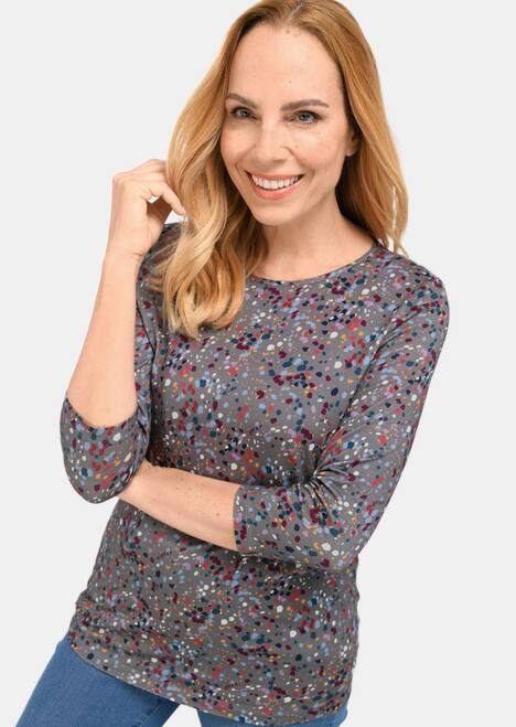 Kombinierfreundlich gemustertes Shirt