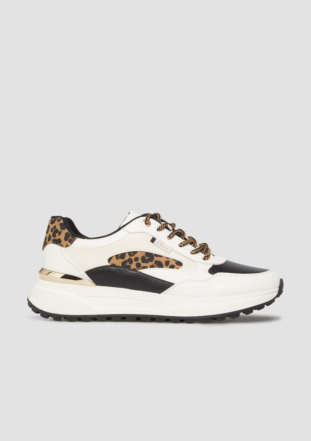 Sneaker in Leder-Optik mit Artwork