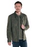 Herren Lederjacke regular , Oliv