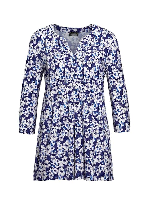 Figurschmeichelndes Drucktunika-Shirt