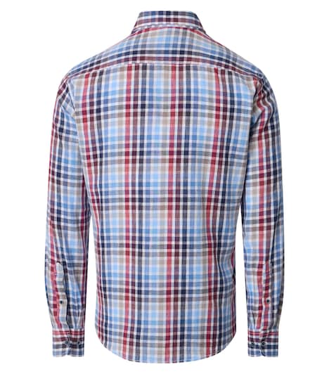 Leinenhemd kariert Casual Fit