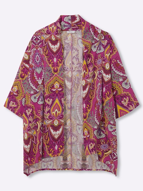 Blusenjacke 3/4-Arm Schalkragen