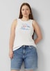 geripptes Tanktop mit Print