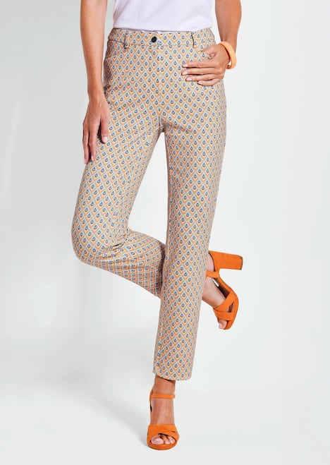 Druckhose Elegante Hose LOUISA mit Muster