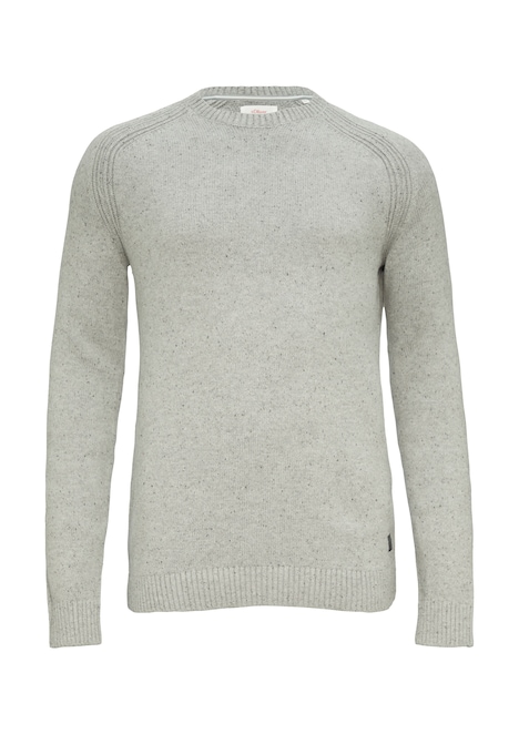 Crew-Neck-Pullover mit Farbeffekt