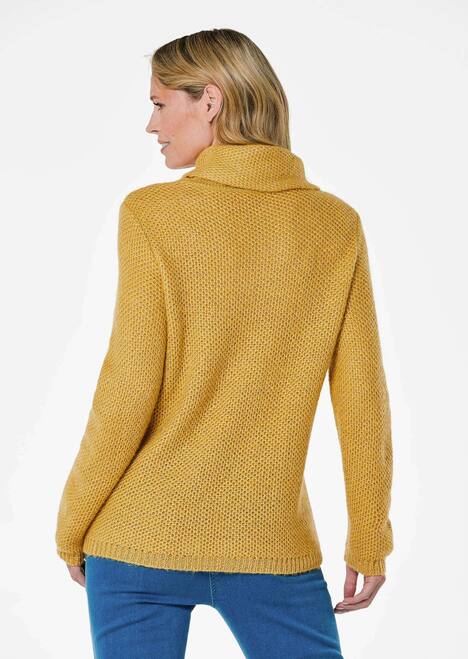 Strickpullover mit Struktur, Glitzer