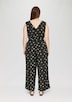 Ärmelloser Jumpsuit mit Eingrifftaschen und Bindeband