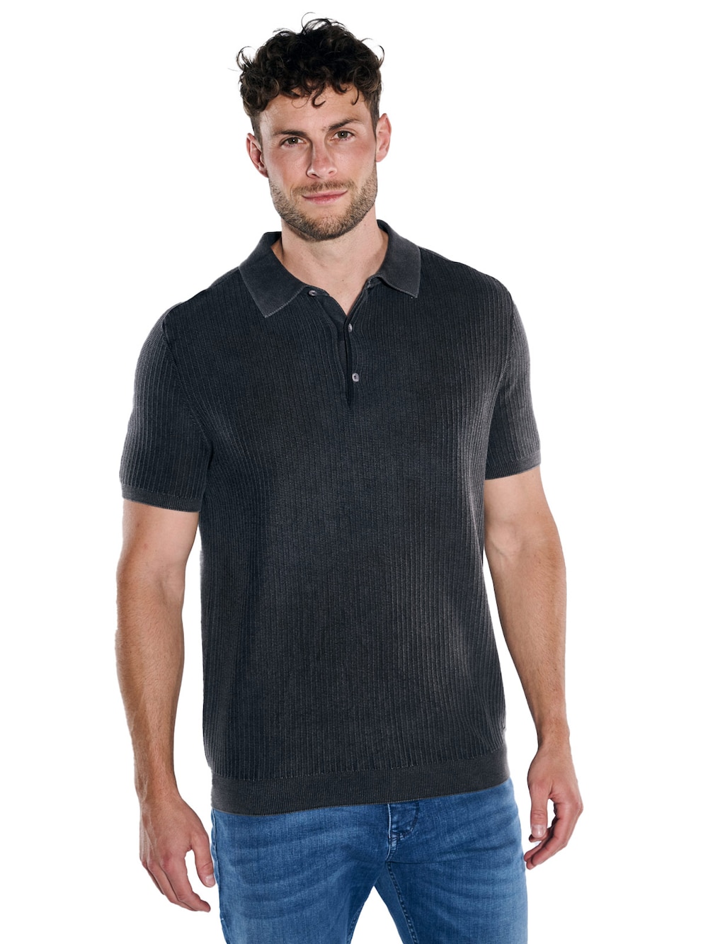 Strick Polo-Shirt