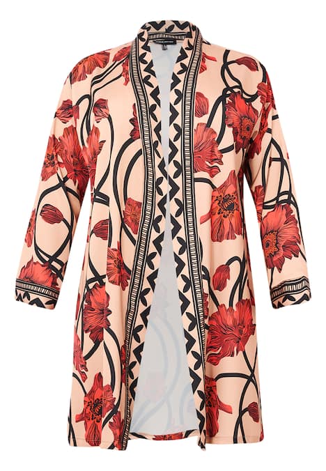 Strickjacke mit Druck