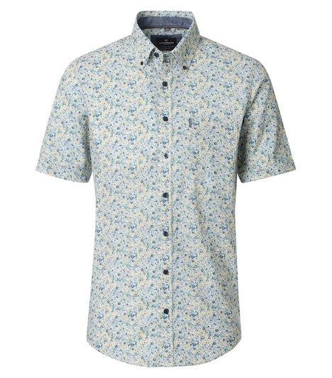 Leinenhemd Kurzarm Print Casual Fit
