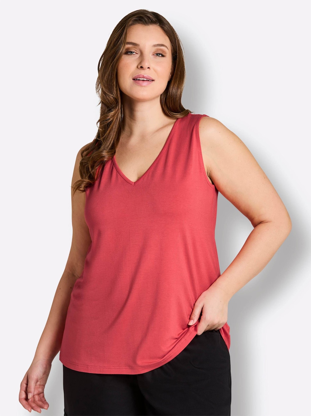 Shirttop Shirttop mit Bindeband im Nacken Ärmellos