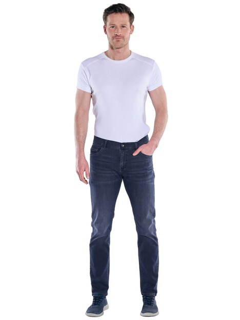 Herren Jeans 5-Pocket Superstretch , Indigoblau