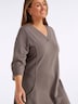 Kleid 3/4-Arm Ohne Kragen